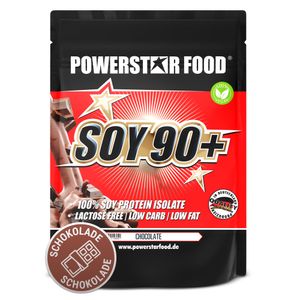 Powerstar SOY 90+ | 1kg Soja-Protein-Isolat | Gentechnisch unverändert & GMO-frei | Veganes Eiweiß-Pulver zum Muskelaufbau | Chocolate