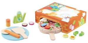 Sevi Spielzeug-Pizzaofen Junior Holz 22-teilig, Farbe:Multicolor