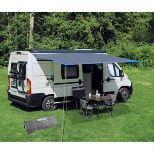 deiwo Essential Sonnensegel Wohnmobil Wohnwagen, grau, 2,50 x 2,4m, Wassersäule 2000mm Camping