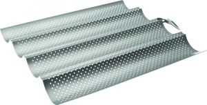 Ibili perforiertes Backblech, Edelstahl, 38x33 cm, Silber