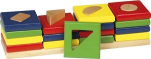 goki WM034 Sortierspiel Farben und Formen Die 4 Türme, bunt (1 Stück)
