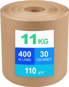 Schrenzpapier Verpackungspapier auf Rollen 11kg 30cm Packpapier Recyclingpapier