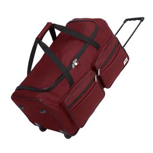 DEUBA® Reisetasche Sporttasche Reisekoffer Trolley Tasche Gepäcktasche 85-160 Liter, Farbe:rot