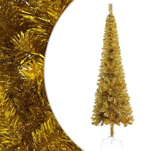 vidaXL Schlanker Weihnachtsbaum Golden 120 cm