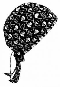 Bandana Cap Skull, Kopftuch mit Totenköpfen, Bandana Headscarf with Skulls, Pañuelo pañuelo Con Calaveras, Foulard Bandana Avec des crânes