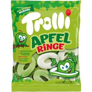 Trolli apple rings fruity kwaśna guma owocowa z cukrem piankowym 150g