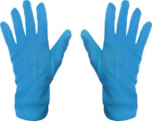 Oblique Unique Handschuhe Herren und Damen Handschuh königsblau für Fasching Karneval Motto Party Kostüm Accessoire für Halloween