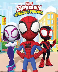 Spidey and Friends - Power of 3 - Poster Plakat Druck - Größe 40x50 cm