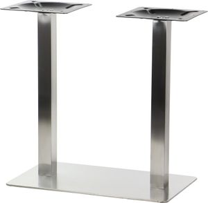 Doppelter Tischfuß aus Edelstahl, Tischbeine SH-3003-1/S, für Büro, Hotel, Restaurant, 70x40x72,5 cm, gebürsteter Edelstahl