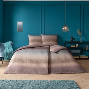Estella Mako-Interlock-Jersey Bettwäsche Ben 6318-310 braun Exklusiv, Größe:135x200 cm + 80x80 cm