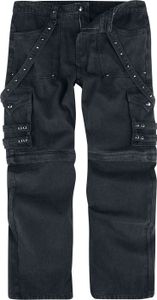 Gothicana by EMP Herren schwarze Baggy Style Jeans mit Nieten W32L34