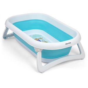 Milly Mally Aqua niebieska składana wanienka dla niemowląt z odpływem