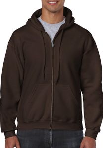 Gildan 18600 | Heavy Blend Full Zip Hooded Sweatshirt - Farbe: Dark Chocolate - Größe: L