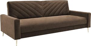 GLAMI Schlafsofa Glamour Style Schlaffunktion (Braun - Paros 04)