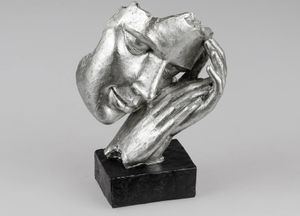 formano Deko Büste Schlaf auf Sockel 23 cm Skulptur Figur Statue modern