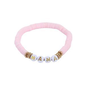 Boho Armband "MAMA" Rosa Pink Gold