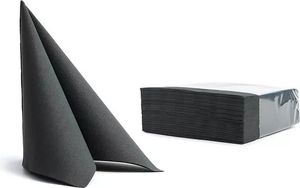 50 Servietten Softpoint  38x38cm schwarz