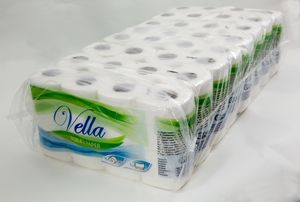 Vella - 64 Rollen Toilettenpapier  Klopapier 3-lagig, 150 Blatt