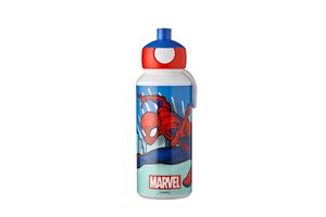 Mepal - Butelka do picia Pop-up Campus - Butelka na wodę - Szczelna butelka do szkoły - Wielokrotnego użytku - Bez BPA i można myć w zmywarce - 400 ml - Spiderman