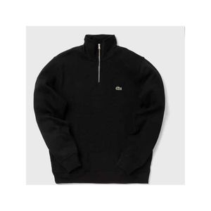 Lacoste Baumwoll-Sweatshirt mit 1/4-Reißverschlusskragen, Schwarz L