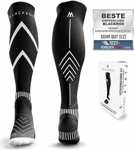 BLACKROX Kompressionsstrümpfe Sport Astropreform Precision Kompressionssocken Vergleichssieger Sportkompressionsstrumpf Laufstrümpfe, schwarz, Gr. S-M