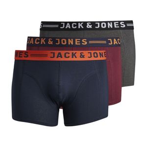 3 PACK - pánské boxerky JACLICHFIELD 12147592 Burgundy, 3XL