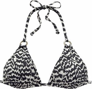 LASCANA Triangel-Bikini-Top schwarz-creme Größe 36 A/B LASCANA Triangel-Bikini-Top schwarz-creme Größe 36 A/B