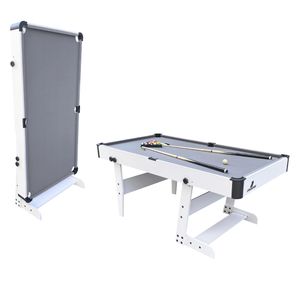 Cougar Hustle XL Billardtisch 6ft in Weiß / Grau | Pooltisch klappbar inkl. Zubehör | Tischbillard für Kinder und Erwachsene | Indoor Pool / Billard