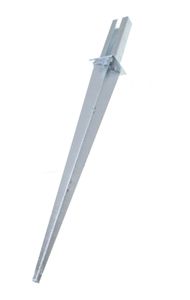 Aqbau® Nájazdové púzdro do zeme Nájazdové púzdro do zeme pre stĺpiky plotu s dvojitým pletivom 60x40 mm