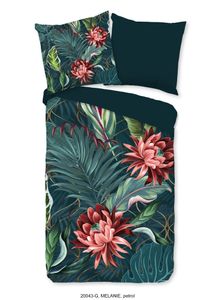Good Morning Bettwäsche mit Blättern und Blumen - 135x200 cm - 100% Baumwolle