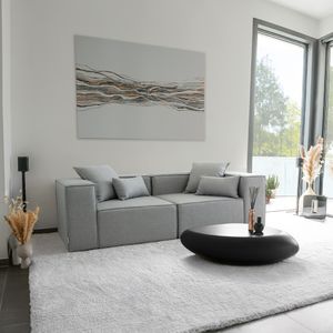 Modulares Sofa VERONA - Variantenauswahl, Farbe:hellgrau, Größe:S