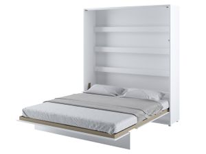 Mirjan24 Wandklappbett Bed-Concept BC-13 180x200 Vertical, Stilvoll Funktionsbett, Modernes Schrankbett (Farbe: Weiß Matt)