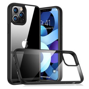 IYUPP Bumper Hülle Case Stoßfest für iPhone 11 Schwarz x Transparent Handyhülle Cover Case
