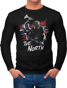 Herren Longsleeve The North Wikinger Berserker Norwegen Valhalla Odin Ragnar Langarm-Shirt Fashion Streetstyle Neverless® schwarz M