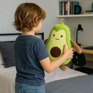 Avocado Plüschtier 35cm Avokado Dekokissen Plüschkissen Kinderkissen Gut Gefüllt