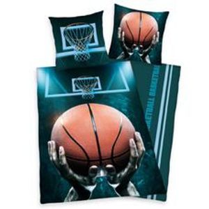 Herding Young Collection Basketball Renforcè Bettwäsche 80/80 cm + 135/200 cm mit Reißverschluss