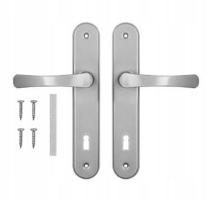 ADGO® Türdrücker Haustürgriff 72 Türgriffe Griff mit Schlüsselloch Silber