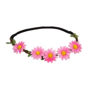 Oblique Unique Blumen Haarband Stirnband Haarschmuck Bohemia Kopfschmuck Blumenkranz - rosa