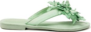 Lazamani Daisy Damen Leder-Zehentrenner Green Größe 37