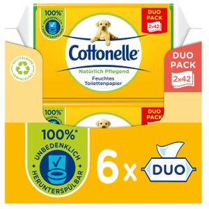 Cottonelle Feuchtes Toilettenpapier Kamille & Aloe Vera Duo-Pack 6 x 84 Stk.