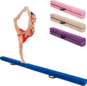 COSTWAY 210 cm kladina, skladacia gymnastická kladina, kladina s nosnosťou do 70 kg, prenosná kladina s držadlami na prenášanie, gymnastická kladina na domácu gymnastiku (modrá)