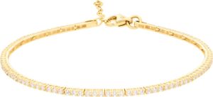 SuzanGold Tennisarmband Damen Echtgold Micro-Tennisarmband 375 Gelbgold