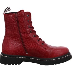 Tamaris 25865-574, Stiefelette, Boots, Red Croco, Leder, NEU - Damenschuhe Top Trends, Rot, leder, absatzh&oumlhe: 25 mm