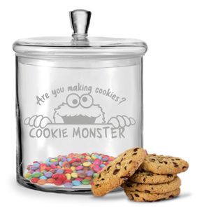 Leonardo Keksglas mit Gravur "Cookie Monster"