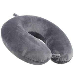 life hall Travel Pillow - Memory Foam Neck Pillow Support Pillow, Luxury Compact and Lightweight Quick Pack for Camping, Sleeping Pillow (Grey)