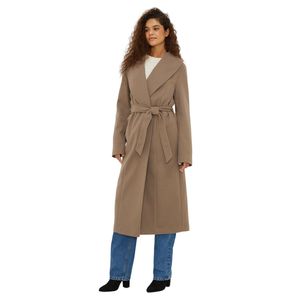 Dorothy Perkins - Zavinovací kabát pro ženy DP4081 (M) (Mink)