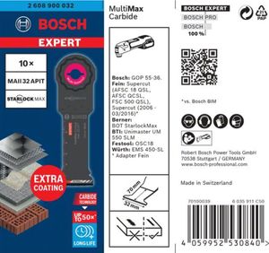 Expert MultiMax MAII 32 APIT Blatt für Multifunktionswerkzeuge, 32 mm, 10 Stück