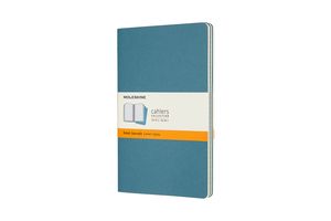 Moleskine Notizhefte Cahier 3er Set - mit Kartoneinband - 70g-Papier - Groß (13x21) - Liniert - Lebhaftes Blau