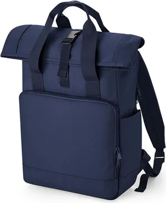Produktbild von BagBase BG118L | Recycled Twin Handle Roll-Top Laptop Backpack - Farbe: Navy Dusk - Größe: 30 x 44 x 14 cm