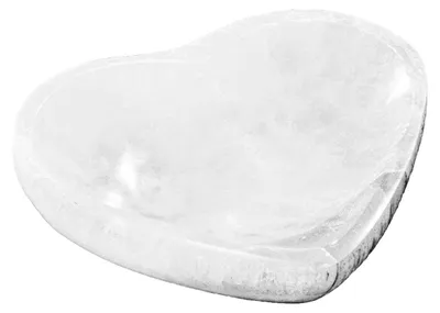 Image de Coupelle en sélénite cœur - 10 x 8 cm - Sélénite naturel - Pour bijoux et pierres précieuses